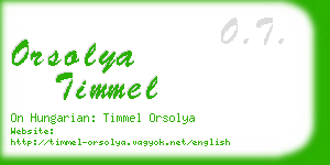 orsolya timmel business card